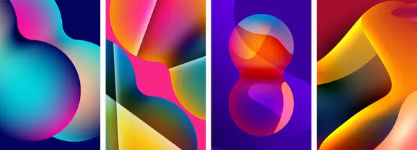Formas Abstractas Líquidas Con Colores Degradados Fondos Abstractos Para Fondo — Archivo Imágenes Vectoriales