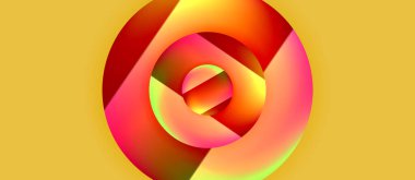 Parlak metal parlayan daireler geometrik arka plan. Asgari soyut kompozisyon. Duvar kağıdı, bayrak, arkaplan, kart, kitap illüstrasyonu için vektör illüstrasyonu, iniş sayfası