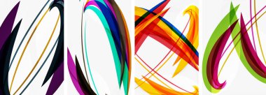 Duvar kağıdı, kartvizit, kapak, poster, afiş, broşür, başlık, web sitesi için renkli dalga çizgileri afişi