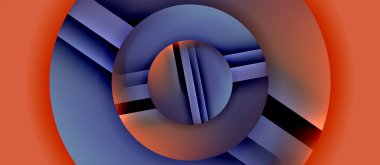 Parlak metal parlayan daireler geometrik arka plan. Asgari soyut kompozisyon. Duvar kağıdı, bayrak, arkaplan, kart, kitap illüstrasyonu için vektör illüstrasyonu, iniş sayfası