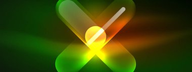 Soyut tasarım, neon ışıklı efektlerle titreşir. Karanlığın içinde büyüleyici bir parıltı yayar. Gözü canlı enerjisiyle büyüler. Cam daireler parlak ışık efektleri