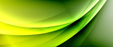 Değişken renk arkaplanındaki dinamik dalgalar. Duvar kağıdı, bayrak, arkaplan, kart, kitap illüstrasyonu için vektör illüstrasyonu, iniş sayfası