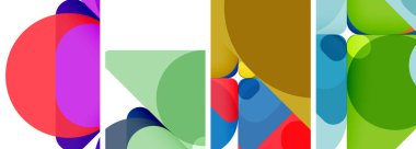 Duvar kağıdı, kartvizit, kapak, poster, afiş, broşür, başlık, web sitesi için renkli parlak geometrik soyut kompozisyonlar