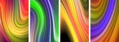 Duvar kağıdı, kartvizit, kapak, poster, afiş, broşür, başlık, web sitesi için sıvı renk dalgaları posteri