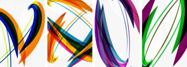 Duvar kağıdı, kartvizit, kapak, poster, afiş, broşür, başlık, web sitesi için soyut renkli dalga posterleri