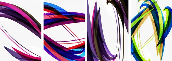Абстрактные Цветные Волновые Плакаты Обоев Визитки Обложки Плаката Баннера Брошюры — стоковый вектор
