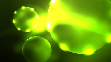 Neon parlayan daireler, sihirli enerji uzay ışığı konsepti, soyut arka plan duvar kağıdı tasarımı