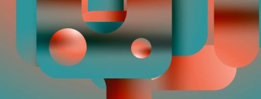 Basit geometrik formlar - dinamik geometrik soyut arkaplan. Duvar kağıdı, afiş, arkaplan, iniş sayfası, duvar sanatı, davetiye, baskılar, posterler için görsel senfoni