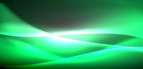 Onde Neon Propagano Sullo Sfondo Incantando Danza Della Luminescenza Del — Vettoriale Stock