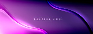 Vektör soyut arkaplan - sıvı gradyan üzerinde sıvı şeffaf kabarcık şekilleri gölgeler ve ışık efektleri