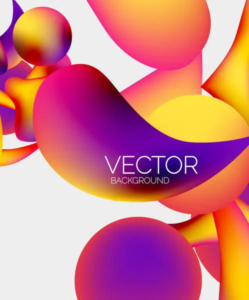 Vector Abstracto Brillante Formas Fondo — Vector de stock