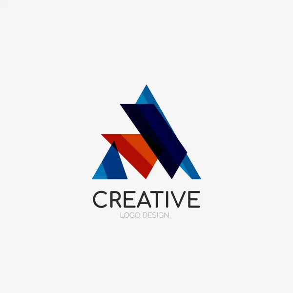 Driehoek Abstract Logo Zakelijk Embleem Pictogram — Stockvector