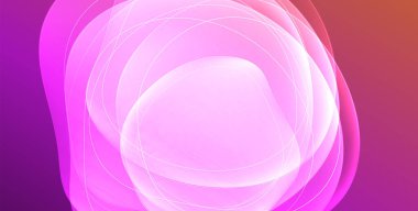 Parlak efektli, şeffaf, akışkan sıvı şekilleri geometrik arka plan. Dalgalı çizgiler yuvarlak. Duvar kağıdı, bayrak, arkaplan, kart, kitap illüstrasyonu için vektör illüstrasyonu, iniş sayfası