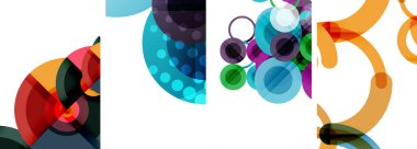 Geometrik soyut posterler dizisi. Duvar kağıdı, kartvizit, kapak, poster, afiş, broşür, başlık, web sitesi için soyut arkaplan