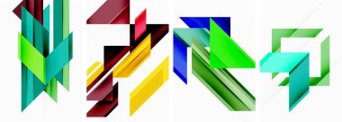 Parlak renkli geometrik soyut poster arka planı