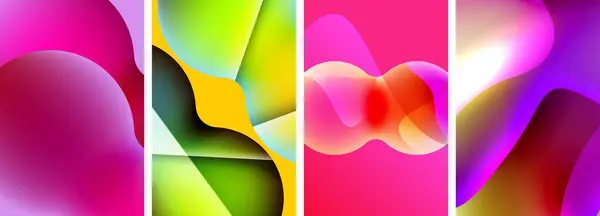 Flüssige Abstrakte Formen Mit Farbverläufen Abstrakte Hintergründe Für Tapete Visitenkarte — Stockvektor