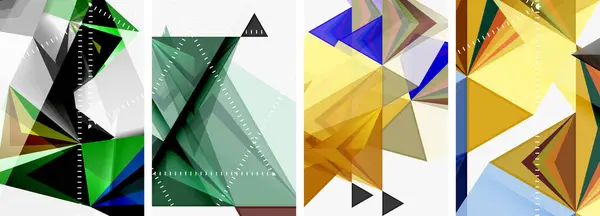 Dreieck Mischung Geometrisches Konzept Plakatentwürfe Für Tapete Visitenkarte Cover Poster — Stockvektor