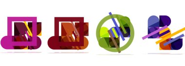 Duvar kağıdı, kartvizit, kapak, poster, afiş, broşür, başlık, web sitesi için Geometrik kompozisyon özeti poster