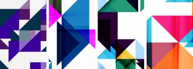 Üçgen poster geometrik arkaplan seti