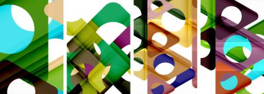 Çekici üçgenler içeren soyut arkaplan seti. Geometri ve stilin uyumlu karışımı, bu tasarımlar modern yetenekler getiriyor.