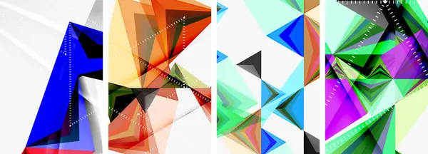 Minimalistische Dreieckige Geometrisch Saubere Konzeptplakate Für Tapete Visitenkarte Cover Poster — Stockvektor