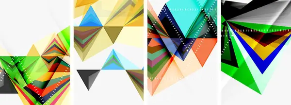 Trójkąt Mieszanka Geometryczne Koncepcja Plakat Projekty Tapety Wizytówka Okładka Plakat — Wektor stockowy