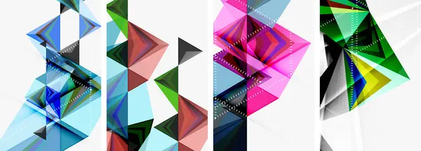 Triangle Mélange Géométrique Concept Affiche Dessins Pour Papier Peint Carte — Image vectorielle