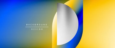 Daireler ve eğimli yuvarlak şekiller. Asgari soyut arkaplan, yuvarlak geometrik şekiller, temiz ve yapılandırılmış tasarım