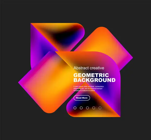 Design Carré Triangle Avec Dégradés Fluides Fond Abstrait — Image vectorielle