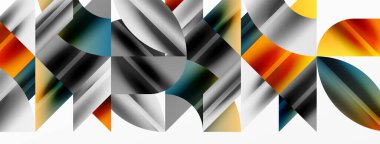 Yaratıcı teknolojiyi, dijital sanatı, sosyal iletişimi ve modern bilimi sembolize eden soyut geometrik şekiller. Posterler, kapaklar, afişler, broşürler ve web siteleri için ideal