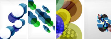 Geometrik soyut posterler dizisi. Duvar kağıdı, kartvizit, kapak, poster, afiş, broşür, başlık, web sitesi için soyut arkaplan