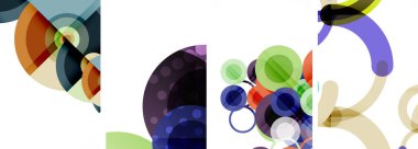 Geometrik soyut posterler dizisi. Duvar kağıdı, kartvizit, kapak, poster, afiş, broşür, başlık, web sitesi için soyut arkaplan