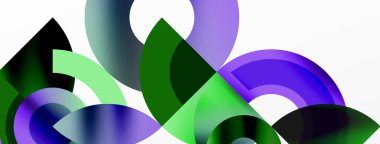 Çember geometrik soyut vektör arkaplanı