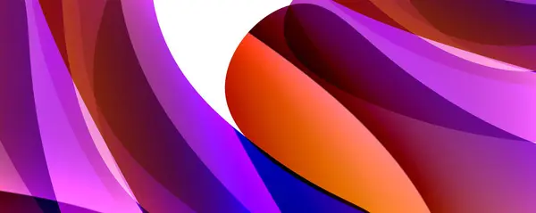 動的波線効果を持つトレンディな単純な流体色グラデーション抽象的な背景 ベクトルイラスト壁紙 バナー カード ブックイラスト ランディングページ — ストックベクタ