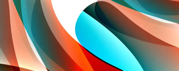 抽象的な渦巻デザイン幾何学的概念 バナー カード ブックイラスト ランディングページのためのベクターイラスト — ストックベクタ