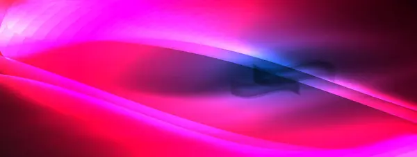 Neon Ljus Glödande Vågor Och Linjer Bakgrund Set För Tapeter — Stock vektor
