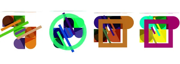 Geometrisk Sammansättning Abstrakt Bakgrund Affisch Som För Tapeter Visitkort Omslag — Stock vektor