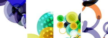 Geometrik soyut posterler dizisi. Duvar kağıdı, kartvizit, kapak, poster, afiş, broşür, başlık, web sitesi için soyut arkaplan