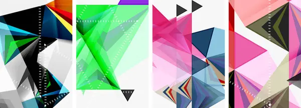 Dreieck Mischung Geometrisches Konzept Plakatentwürfe Für Tapete Visitenkarte Cover Poster — Stockvektor
