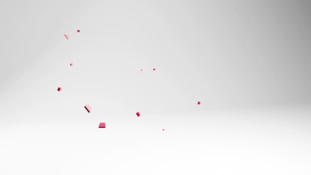 Abstrakt Geometrisk Form Animation Omvandling Och Konstruktion Koncept — Stockvideo