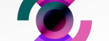 Çember geometrik soyut vektör arkaplanı