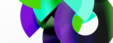 Çember geometrik soyut vektör arkaplanı