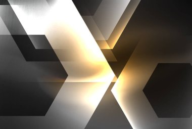 Arrow altıgen neon ışığı arka planı parlatır. Duvar kağıdı, bayrak, arkaplan, kart, kitap illüstrasyonu için vektör illüstrasyonu, iniş sayfası