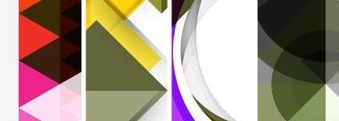 Vektör posterleri - minimalist geometrik soyut arka planlar, daireler, çizgiler ve temiz, modern tasarım üçgenleri