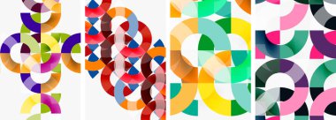 Çember çizgileri poster arkaplanı. Duvar kağıdı, bayrak, arkaplan, kart, kitap illüstrasyonu için vektör illüstrasyonu, iniş sayfası