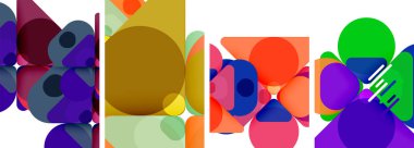 Duvar kağıdı, kartvizit, kapak, poster, afiş, broşür, başlık, web sitesi için renkli parlak geometrik soyut kompozisyonlar