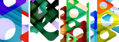 Çekici üçgenler içeren soyut arkaplan seti. Geometri ve stilin uyumlu karışımı, bu tasarımlar modern yetenekler getiriyor.