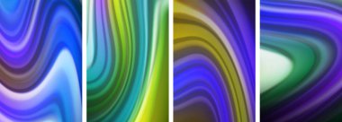 Gökkuşağı renkli sıvı. Duvar kağıdı, kartvizit, kapak, poster, afiş, broşür, başlık, web sitesi için dalga çizgileri posteri