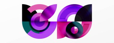 Çember geometrik soyut vektör arkaplanı