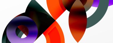 Çember geometrik soyut vektör arkaplanı